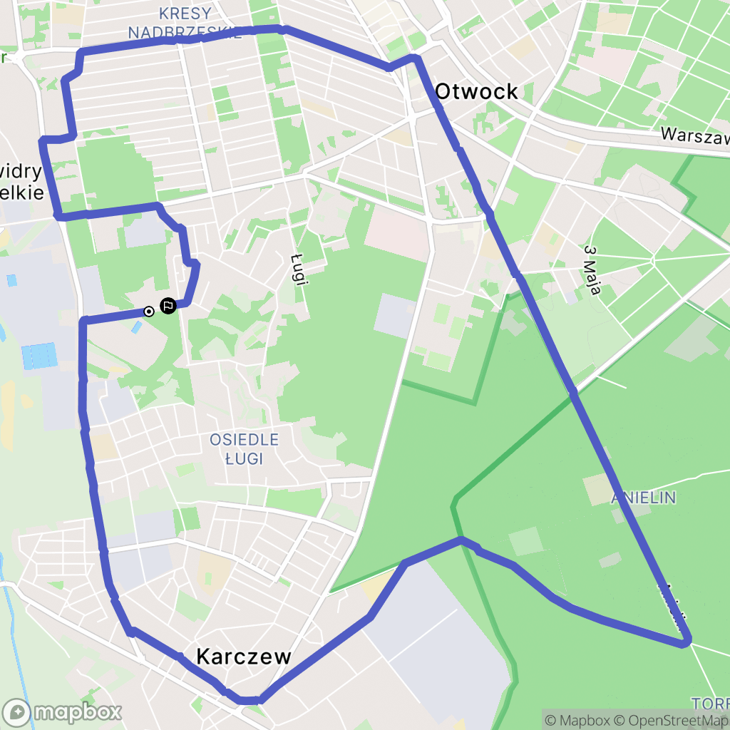 Otwock: mapa trasy - Poland