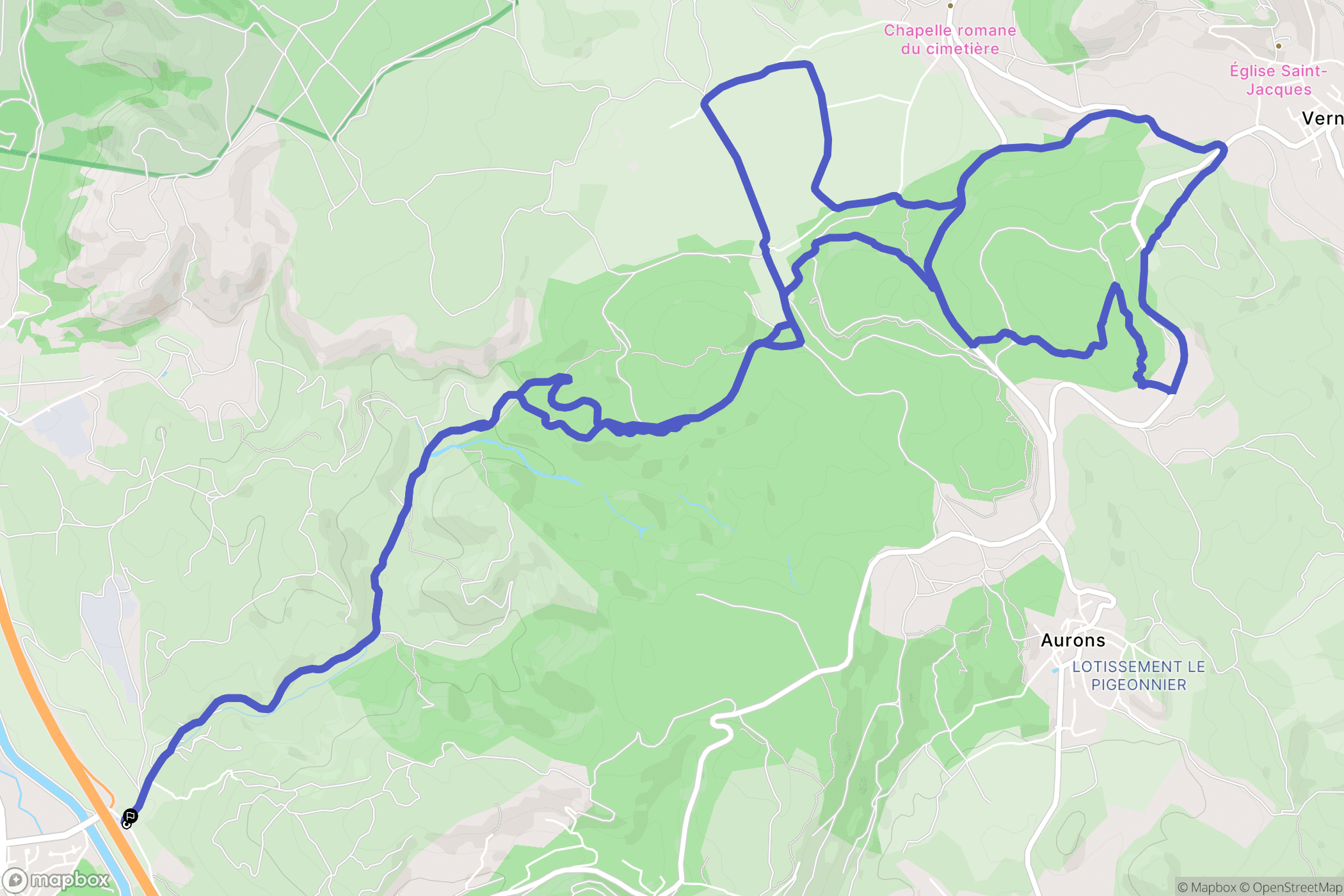 Salon-de-Provence : carte du parcours de randonnée - France
