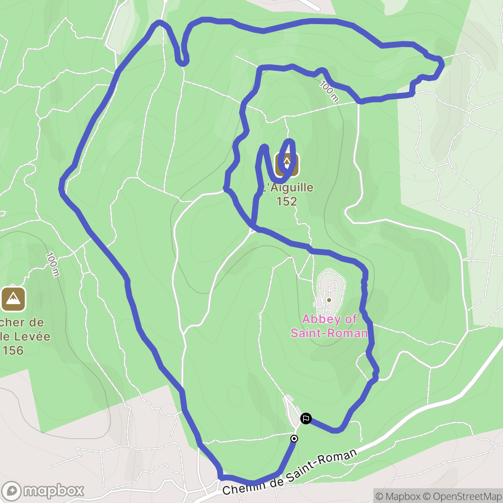 Beaucaire : carte du parcours de randonnée - France