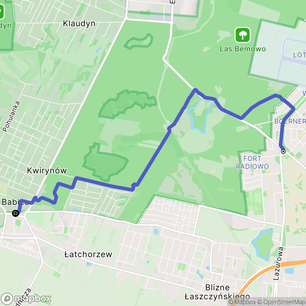 Warszawa: mapa trasy - Poland