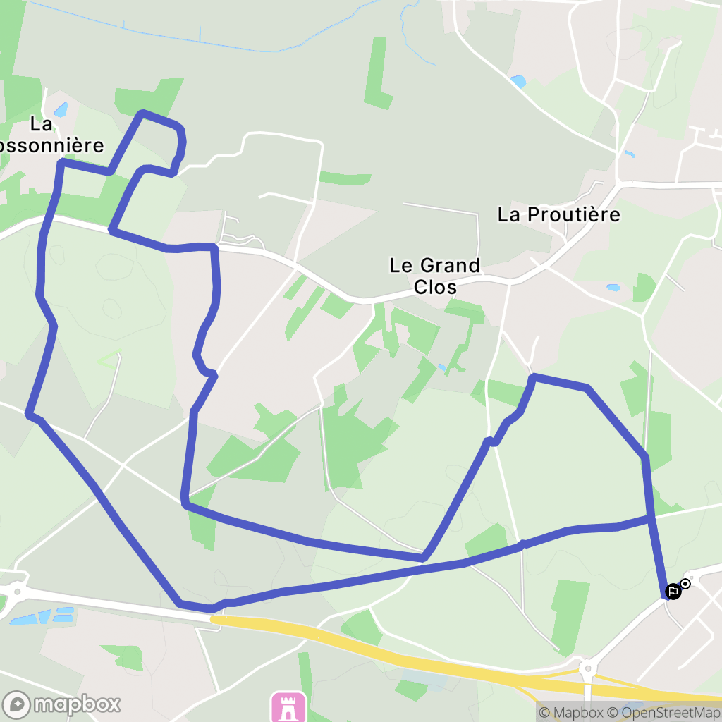 Le Pellerin : carte du parcours de randonnée - France