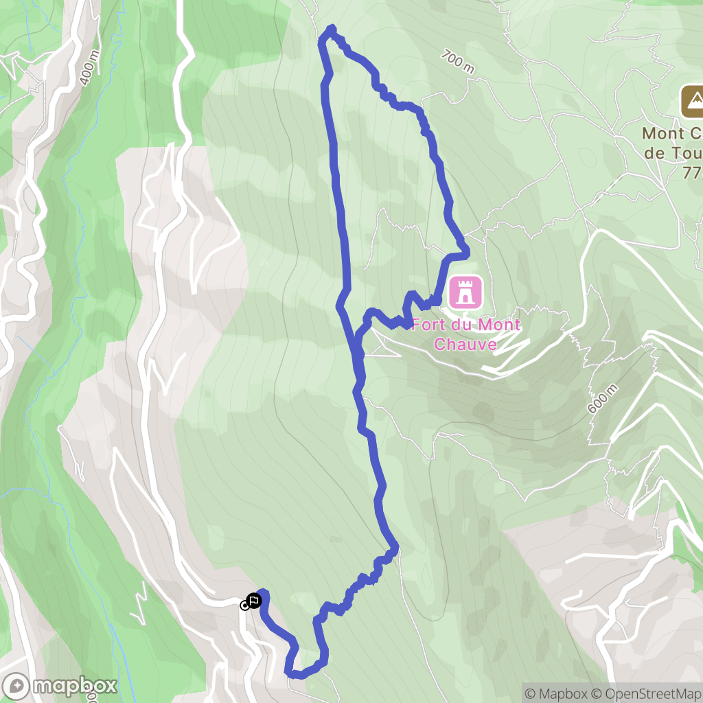 Aspremont : carte du parcours de randonnée - France