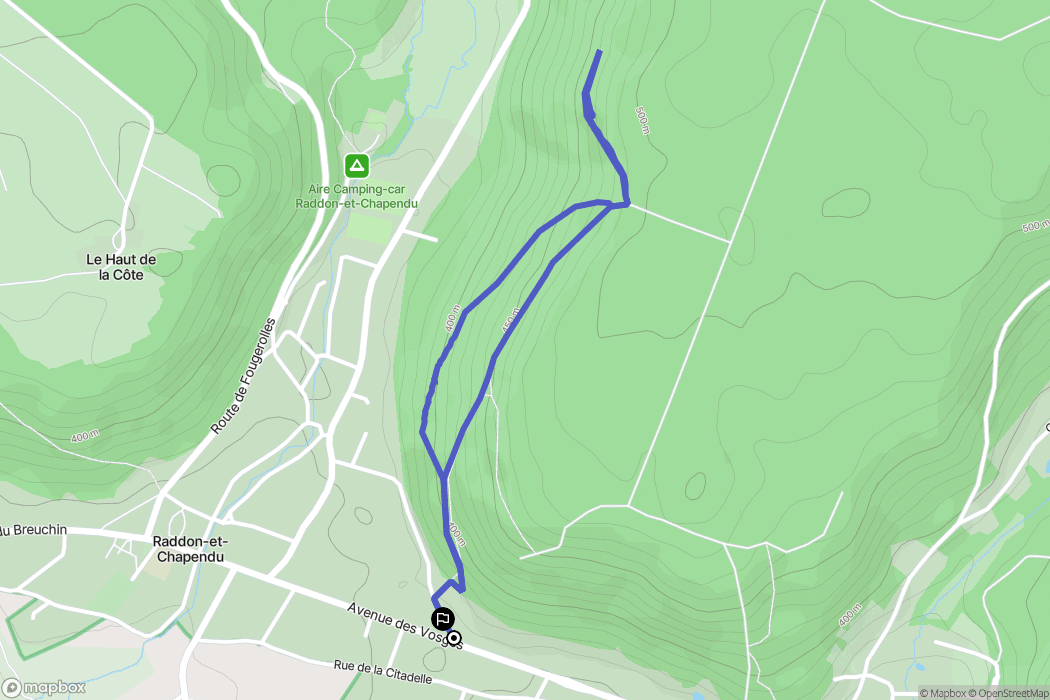 Raddon-et-Chapendu : carte du parcours de randonnée - France
