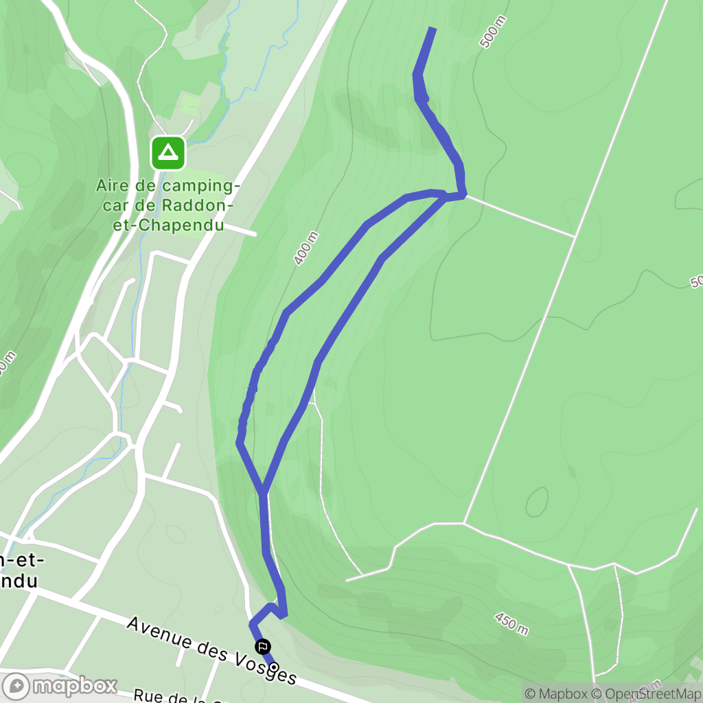 Raddon-et-Chapendu : carte du parcours de randonnée - France