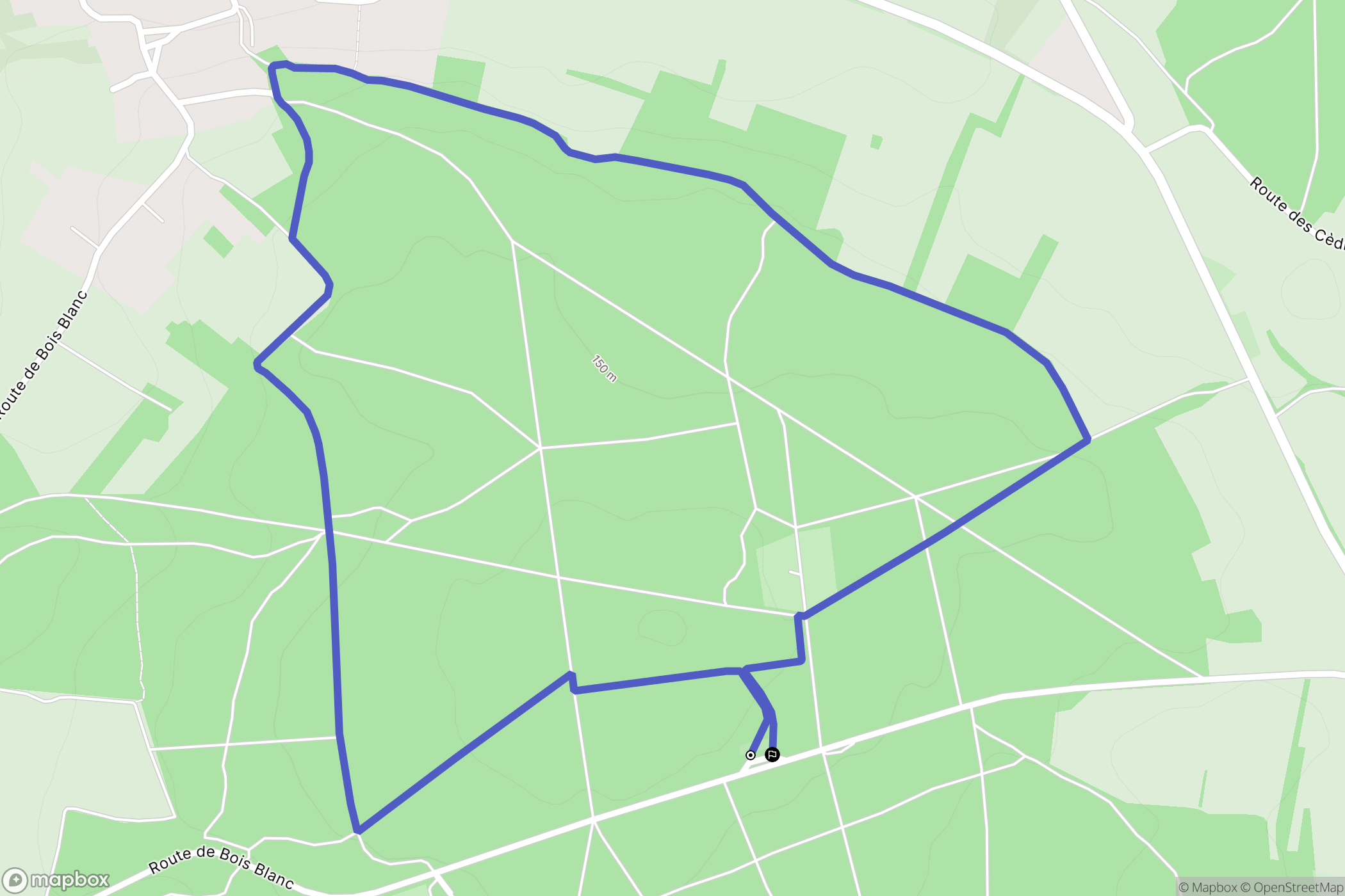 Mornac : carte du parcours de randonnée - France