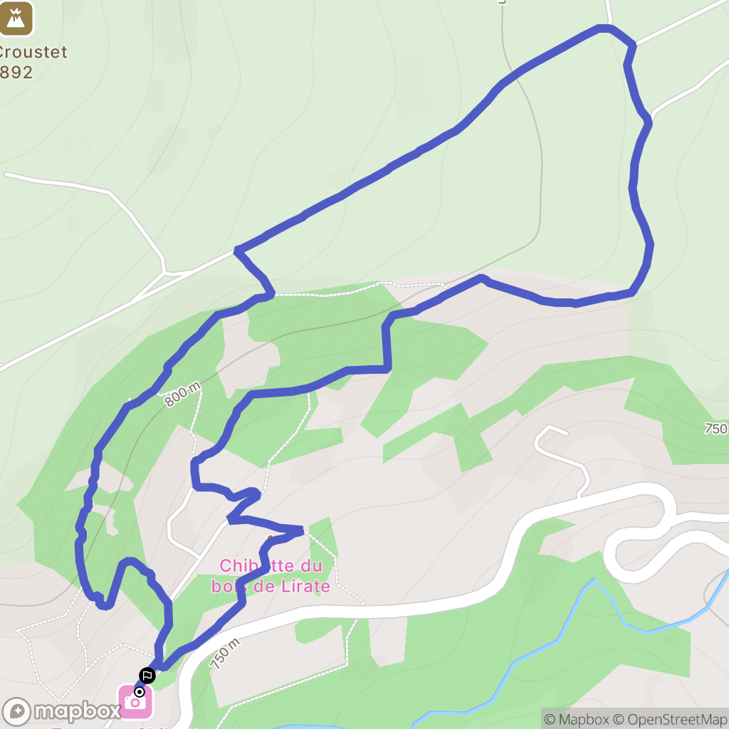 Vals-près-le-Puy : carte du parcours de randonnée - France