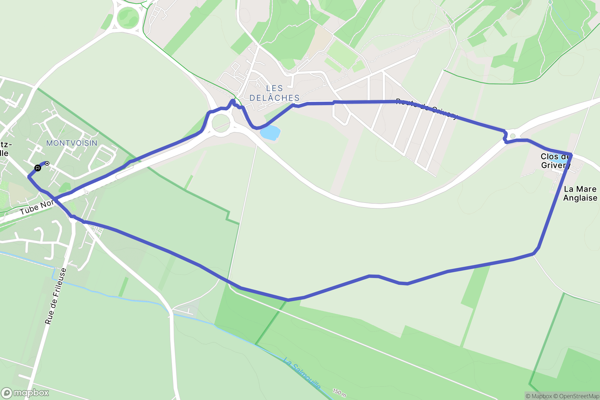Gometz-la-Ville : carte du parcours de randonnée - France