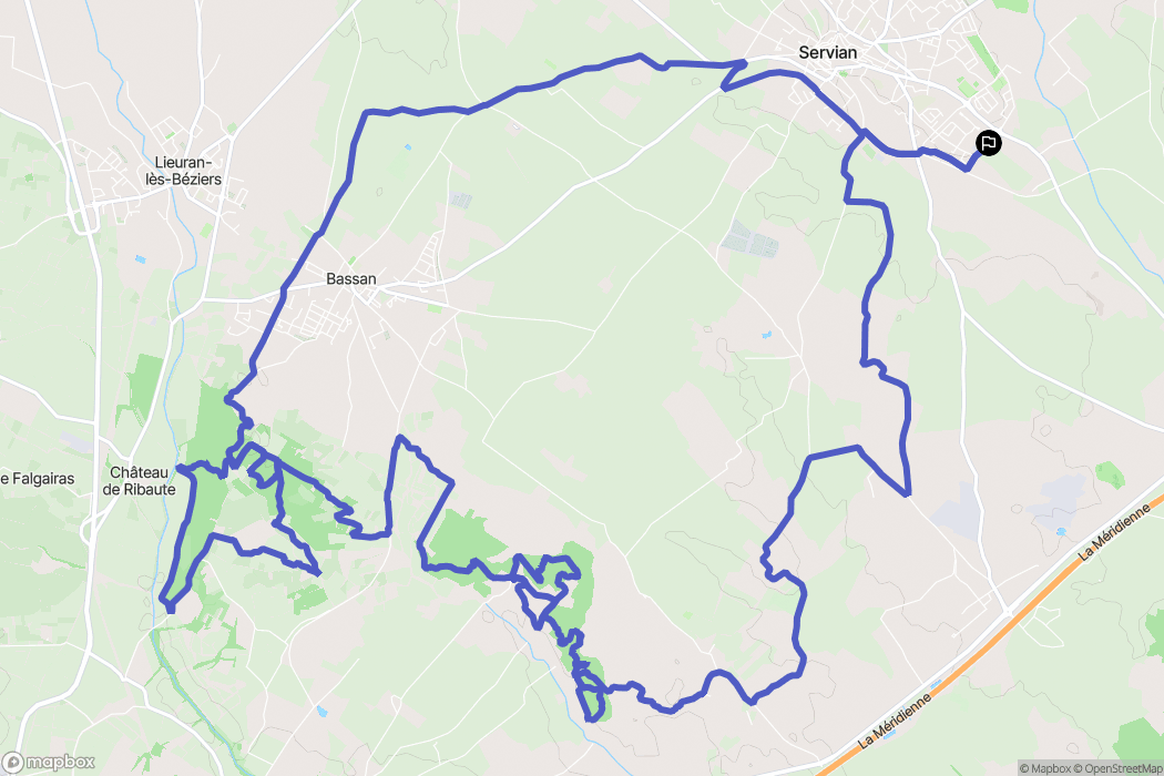 Servian : carte du parcours de randonnée - France