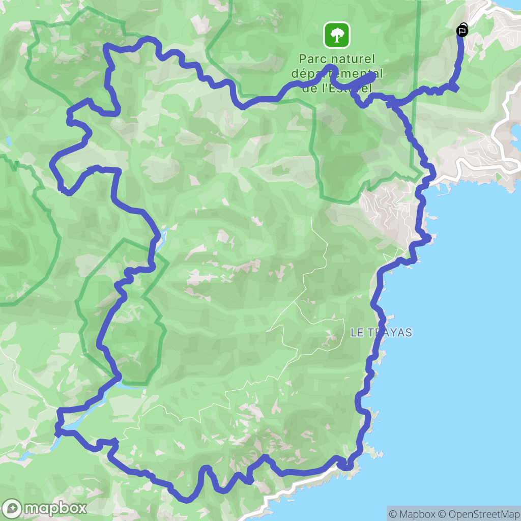 Théoule-sur-Mer : carte du parcours de randonnée - France