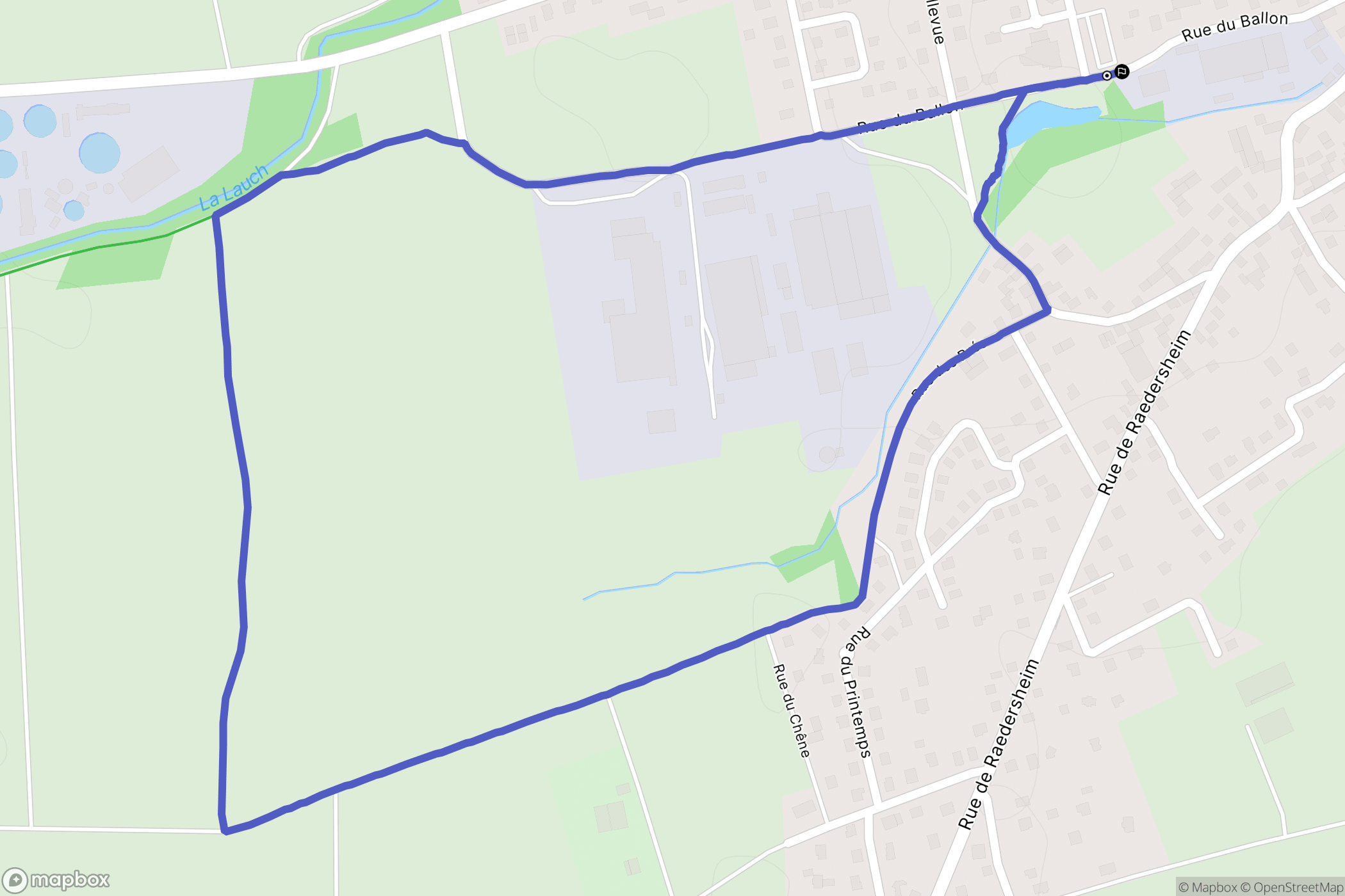 Merxheim : carte du parcours de randonnée - France