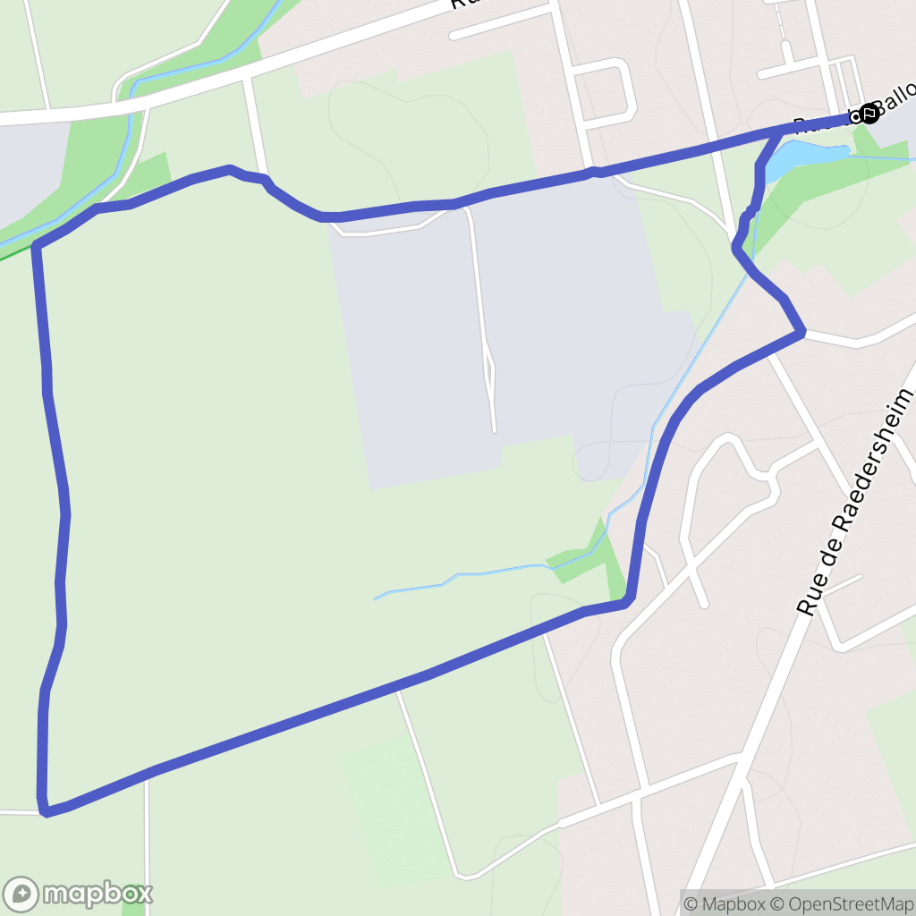 Merxheim : carte du parcours de randonnée - France