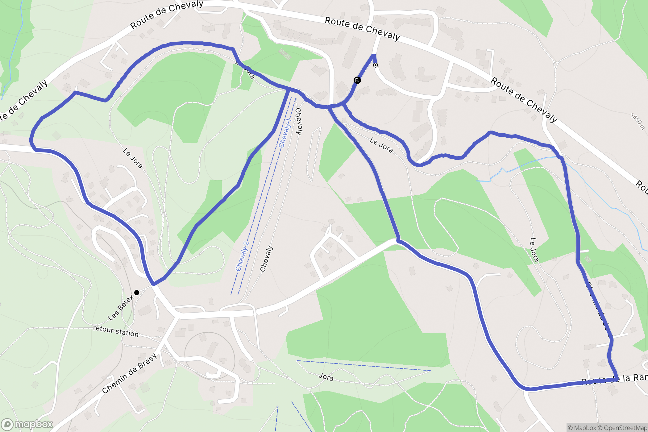 Taninges : carte du parcours de randonnée - France
