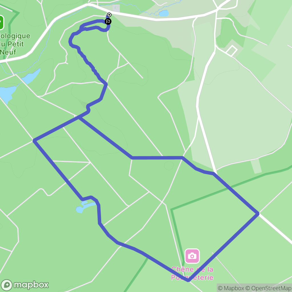 Poigny-la-Forêt : carte du parcours de randonnée - France