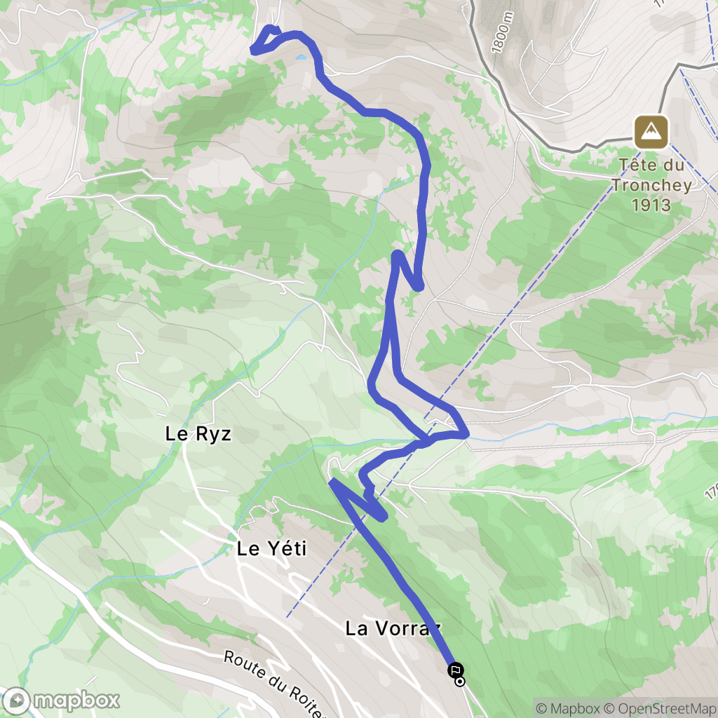 Châtel : carte du parcours de randonnée - France