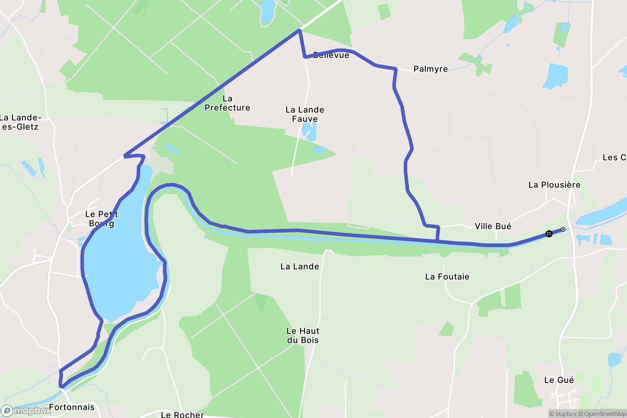 Guipel : carte du parcours de randonnée - France