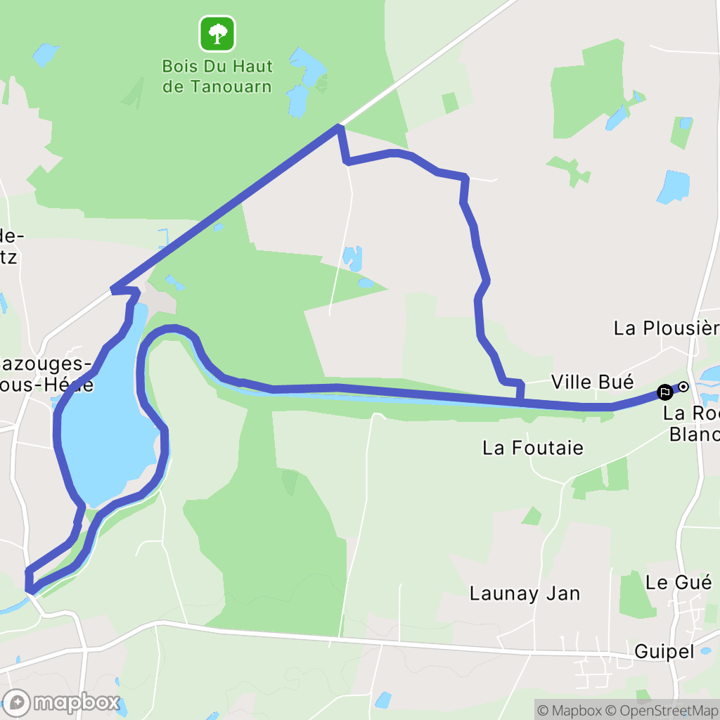 Guipel : carte du parcours de randonnée - France