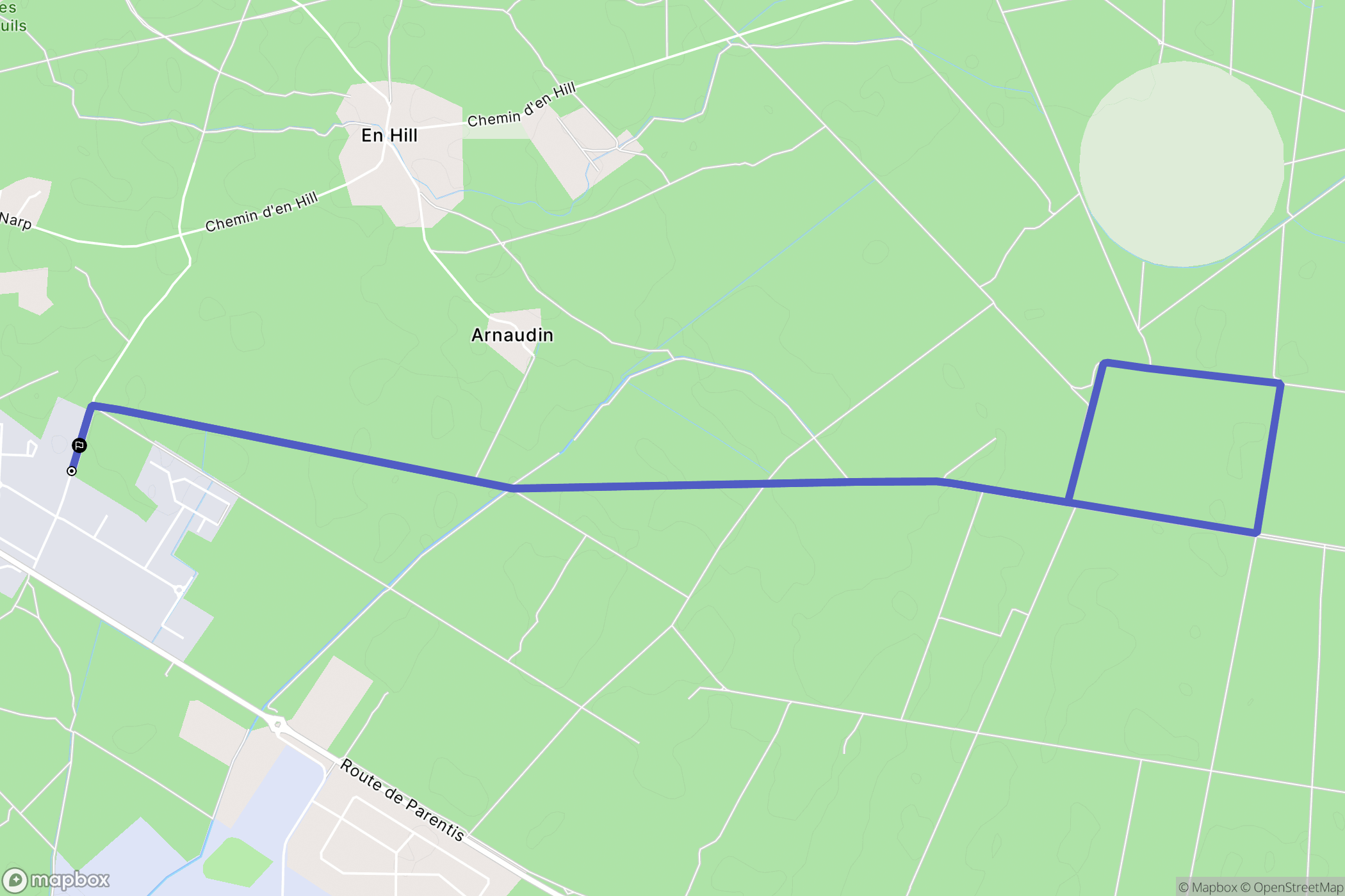Biscarrosse : carte du parcours de randonnée - France