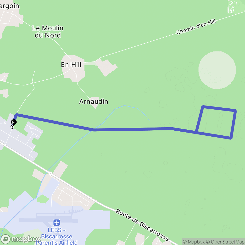 Biscarrosse : carte du parcours de randonnée - France
