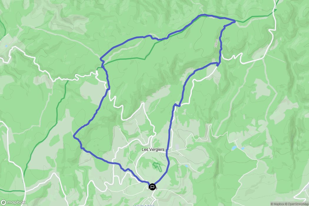 Murs : carte du parcours de randonnée - France