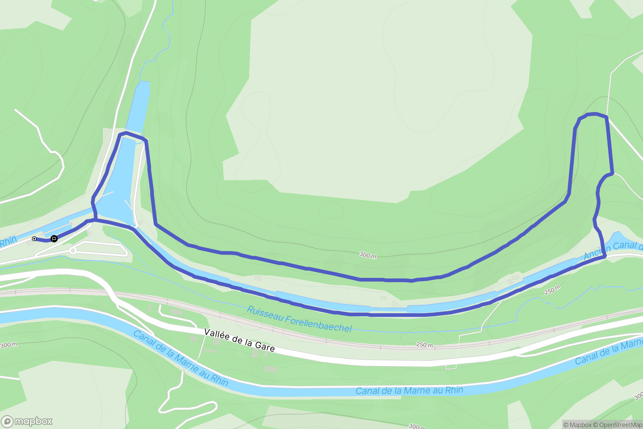 Arzviller : carte du parcours de randonnée - France