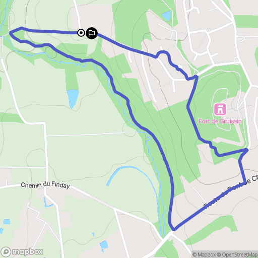 Francheville : carte du parcours de randonnée - France