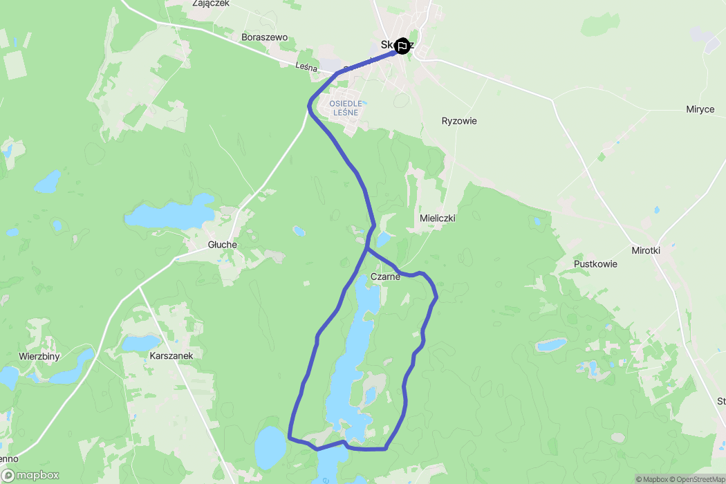 Skórcz: mapa trasy - Poland