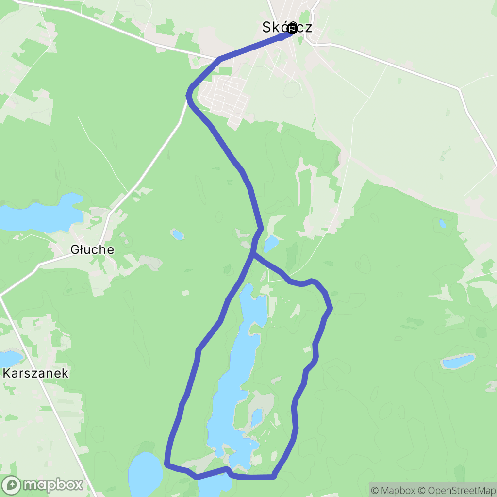 Skórcz: mapa trasy - Poland