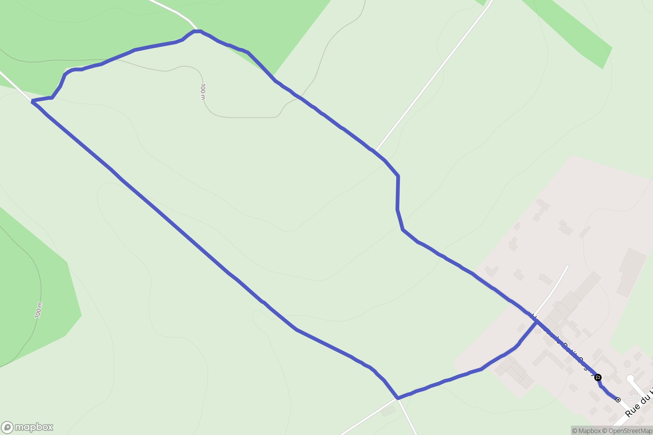 Saint-Fuscien : carte du parcours de randonnée - France