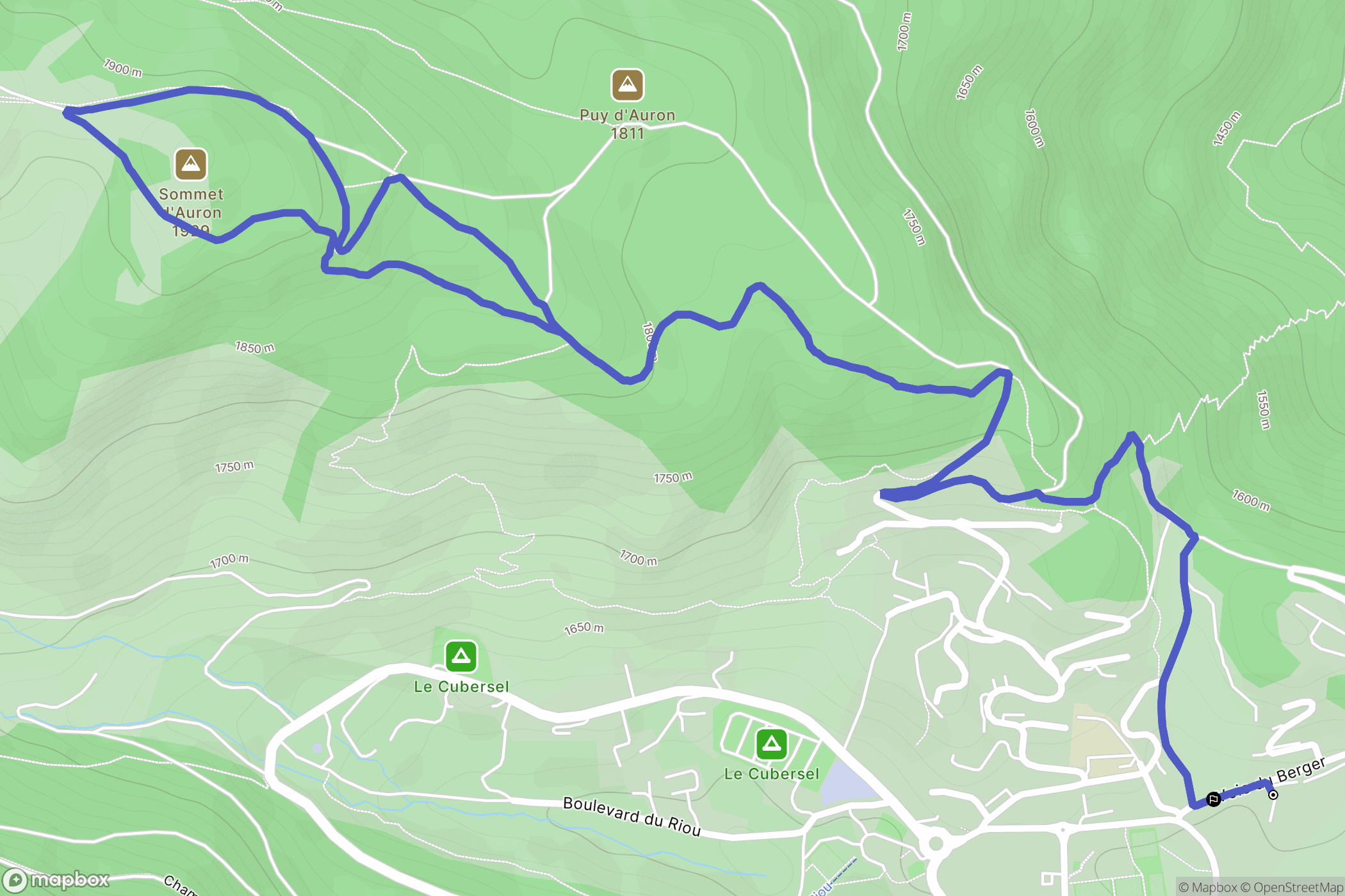 Saint-Étienne-de-Tinée : carte du parcours de randonnée - France