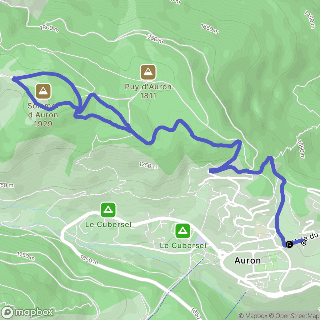 Saint-Étienne-de-Tinée : carte du parcours de randonnée - France