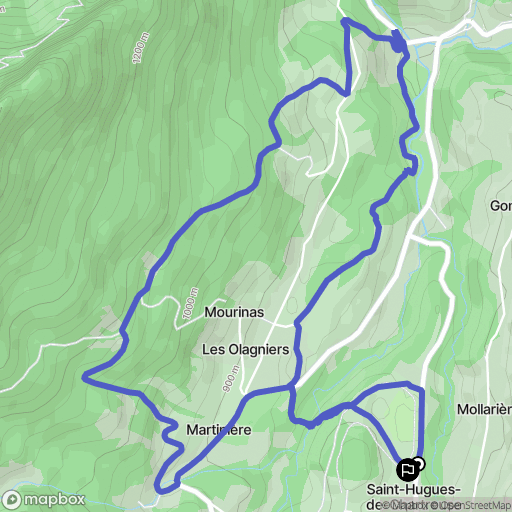 Saint-Pierre-de-Chartreuse : carte du parcours de randonnée - France