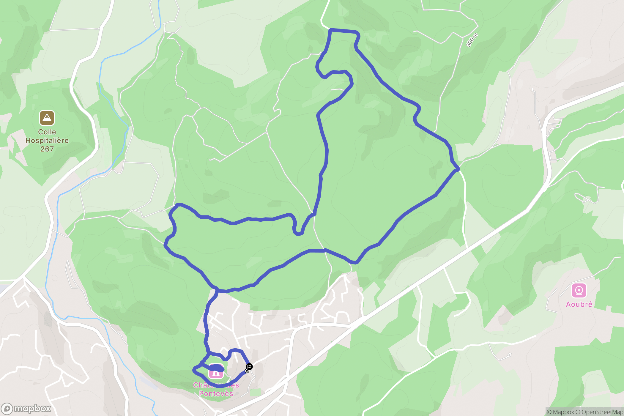 Flassans-sur-Issole : carte du parcours de randonnée - France