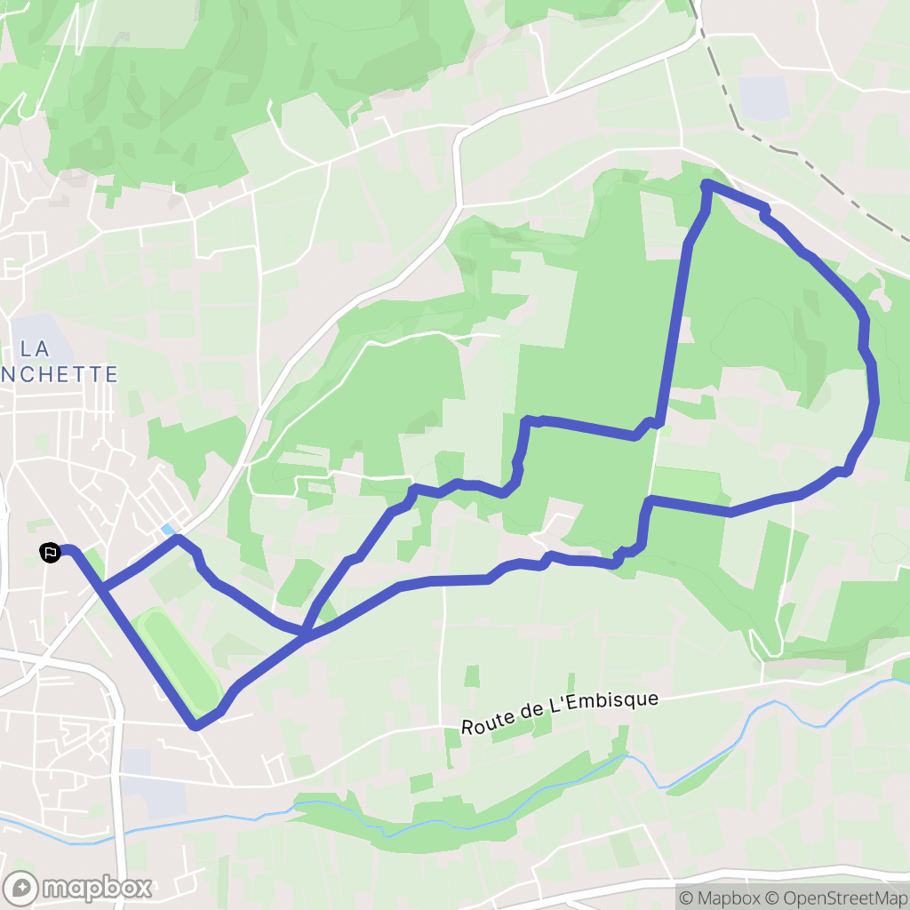 Bollène : carte du parcours de randonnée - France