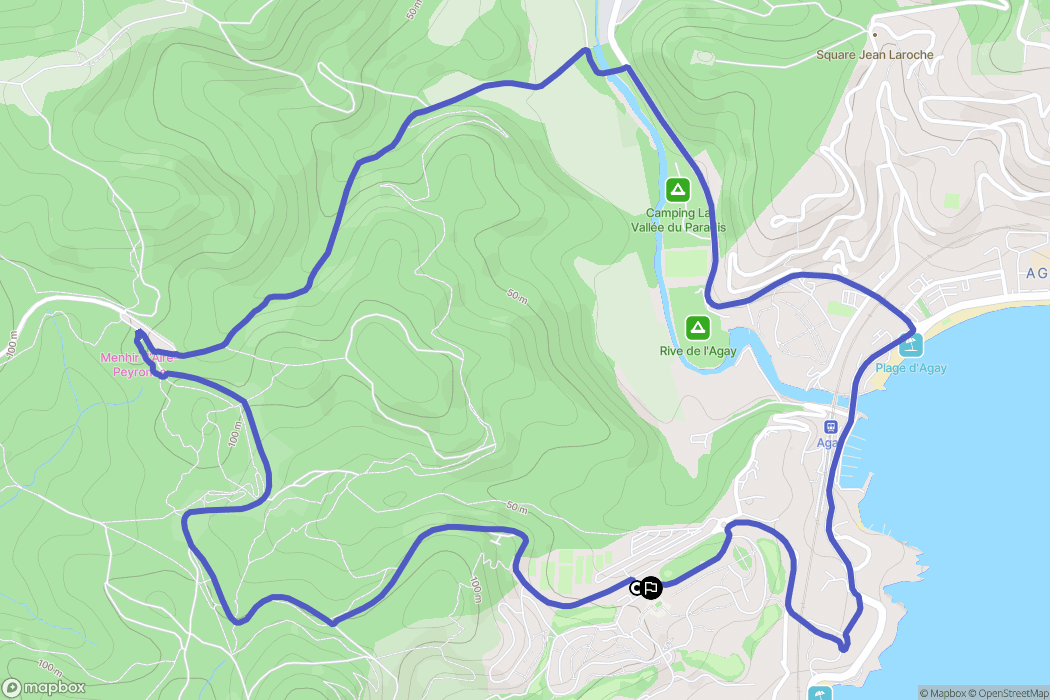 Saint-Raphaël : carte du parcours de randonnée - France