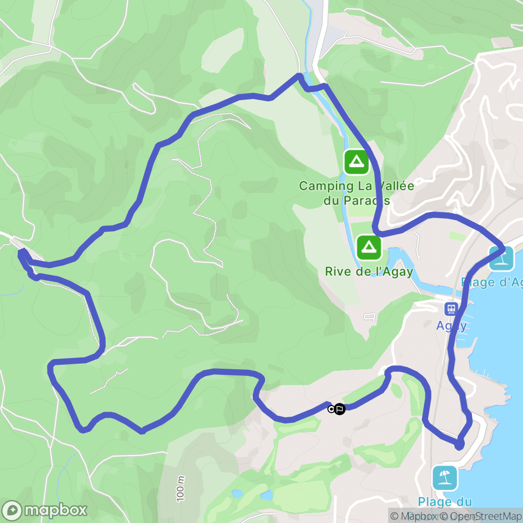 Saint-Raphaël : carte du parcours de randonnée - France