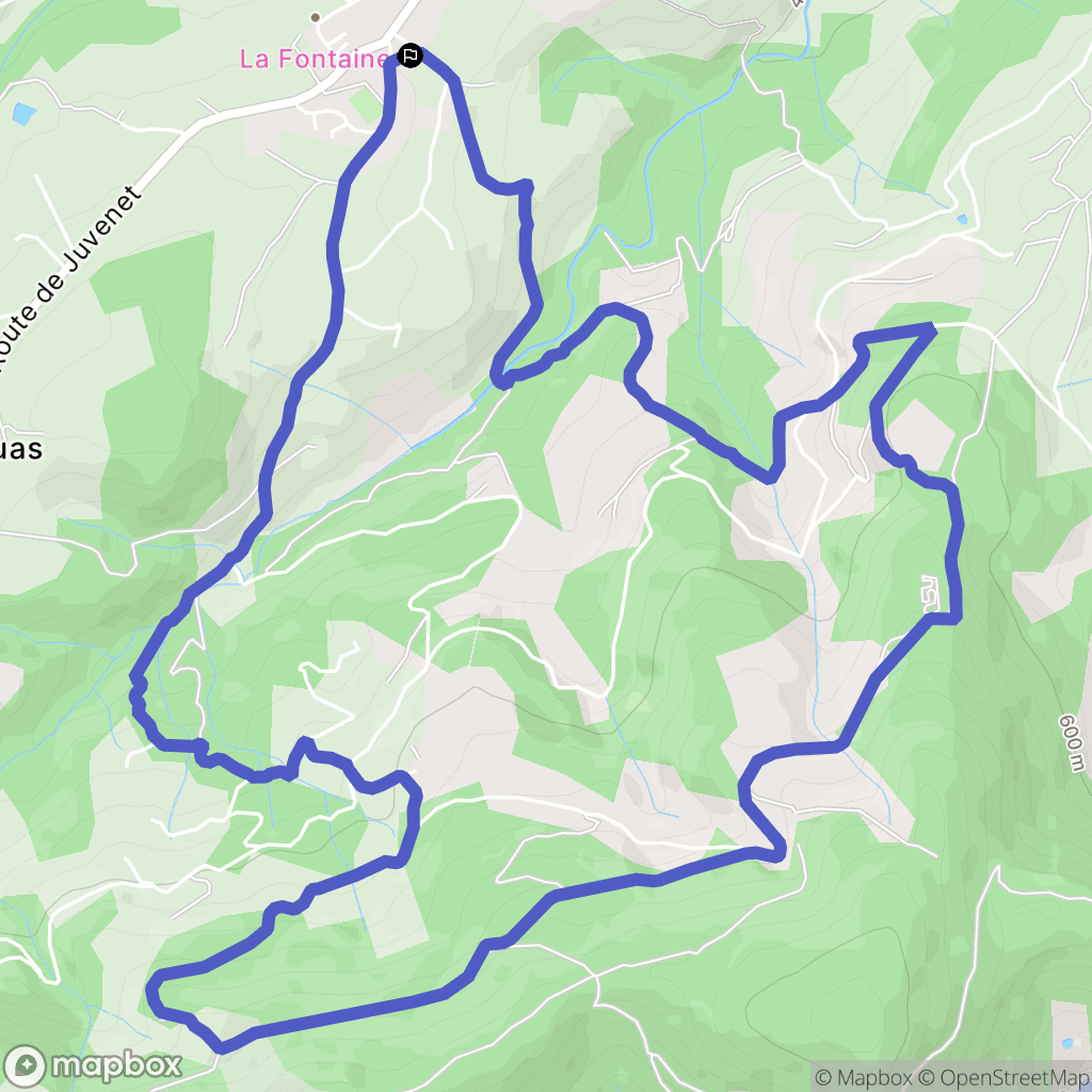 Preaux : carte du parcours de randonnée - France