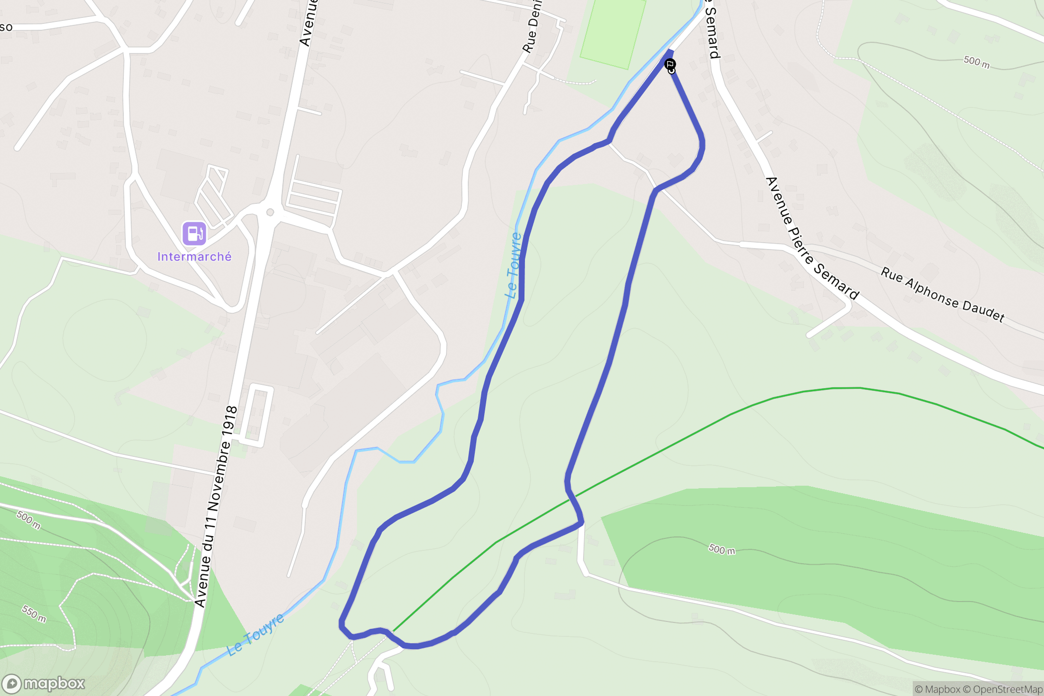 Laroque-d'Olmes : carte du parcours de randonnée - France