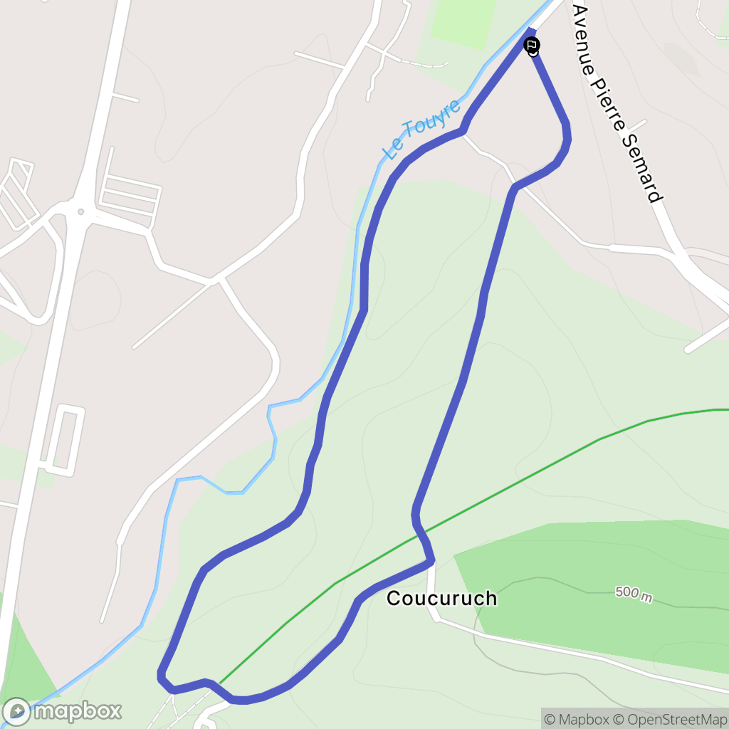 Laroque-d'Olmes : carte du parcours de randonnée - France