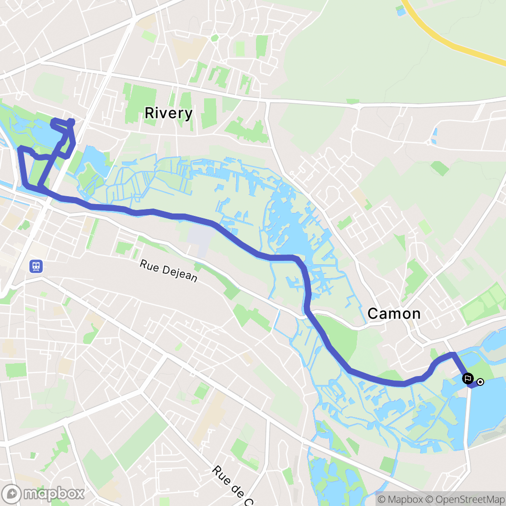 Camon : carte du parcours de randonnée - France
