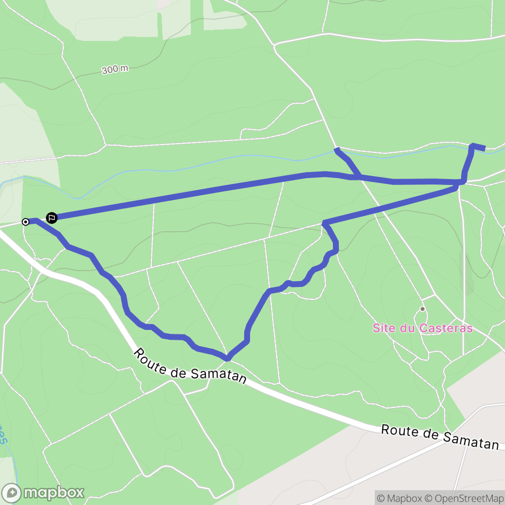 Forgues : carte du parcours de randonnée - France