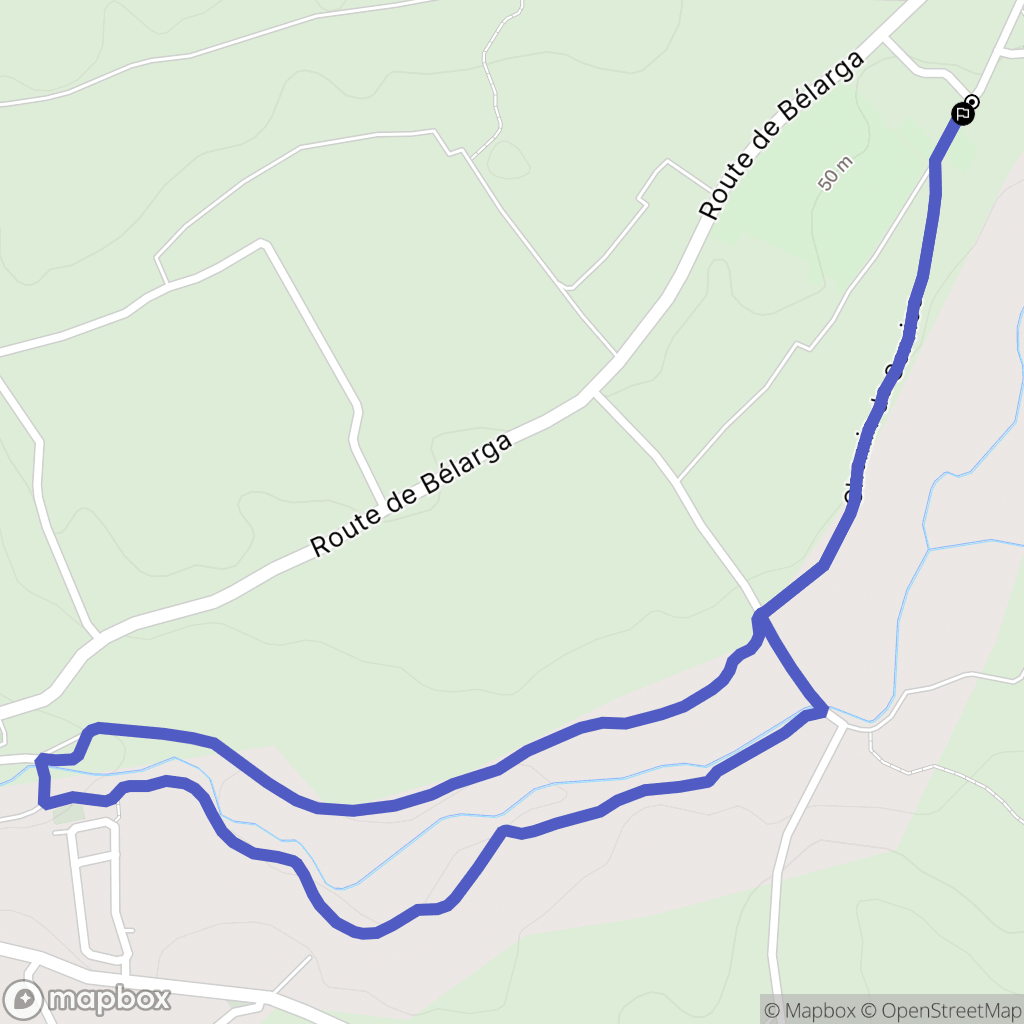 Puilacher : carte du parcours de randonnée - France