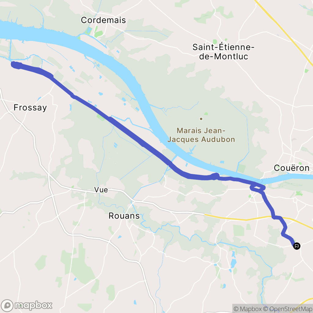 Brains : carte du parcours de randonnée - France