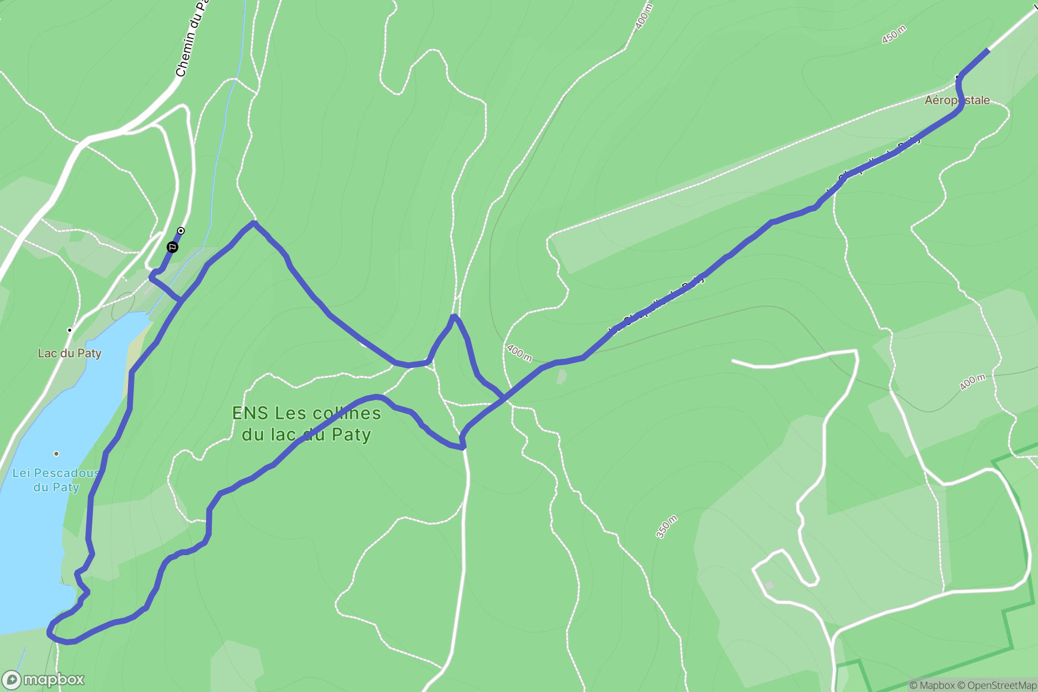 Caromb : carte du parcours de randonnée - France