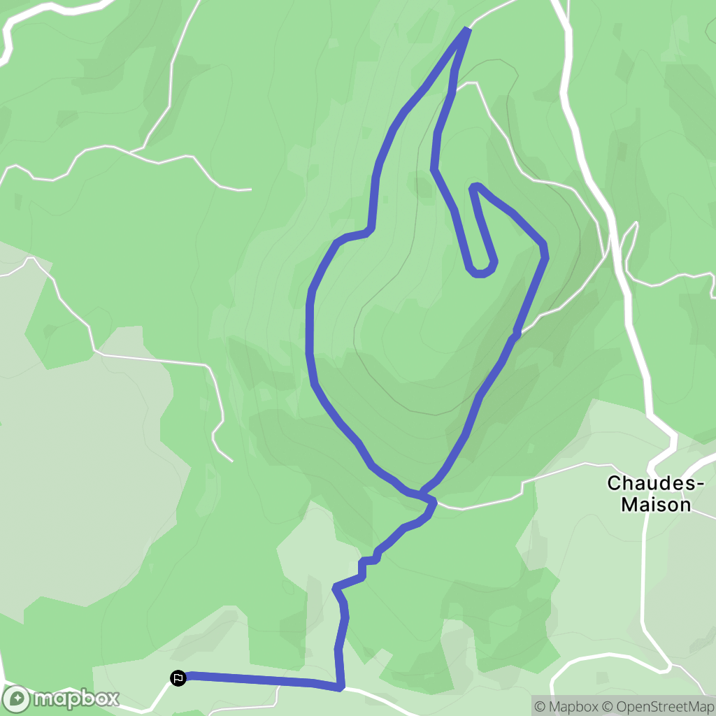Péret-Bel-Air : carte du parcours de randonnée - France