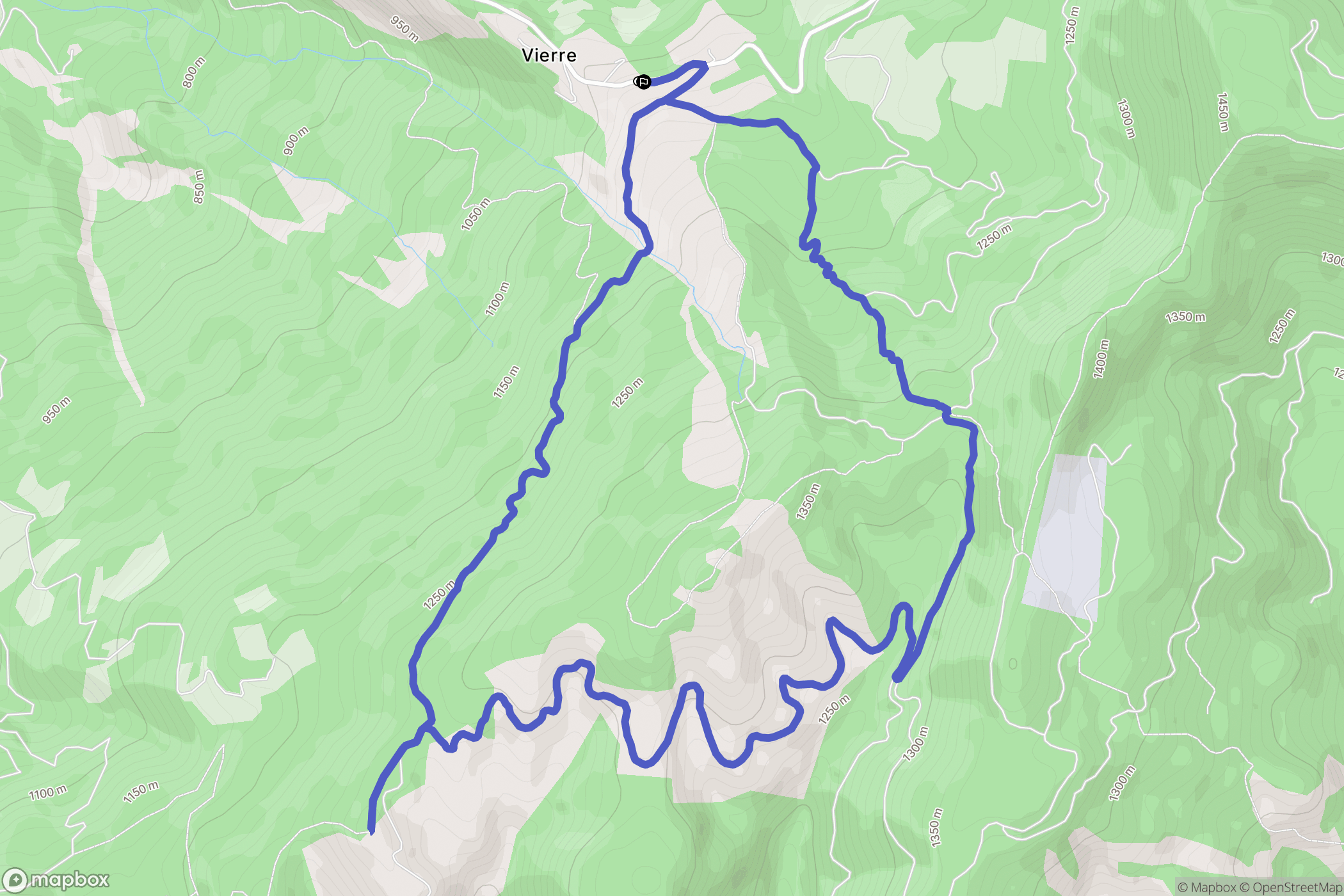 Venterol : carte du parcours de randonnée - France