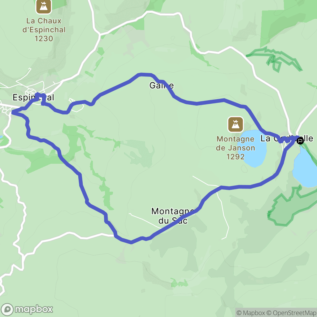 La Godivelle : carte du parcours de randonnée - France