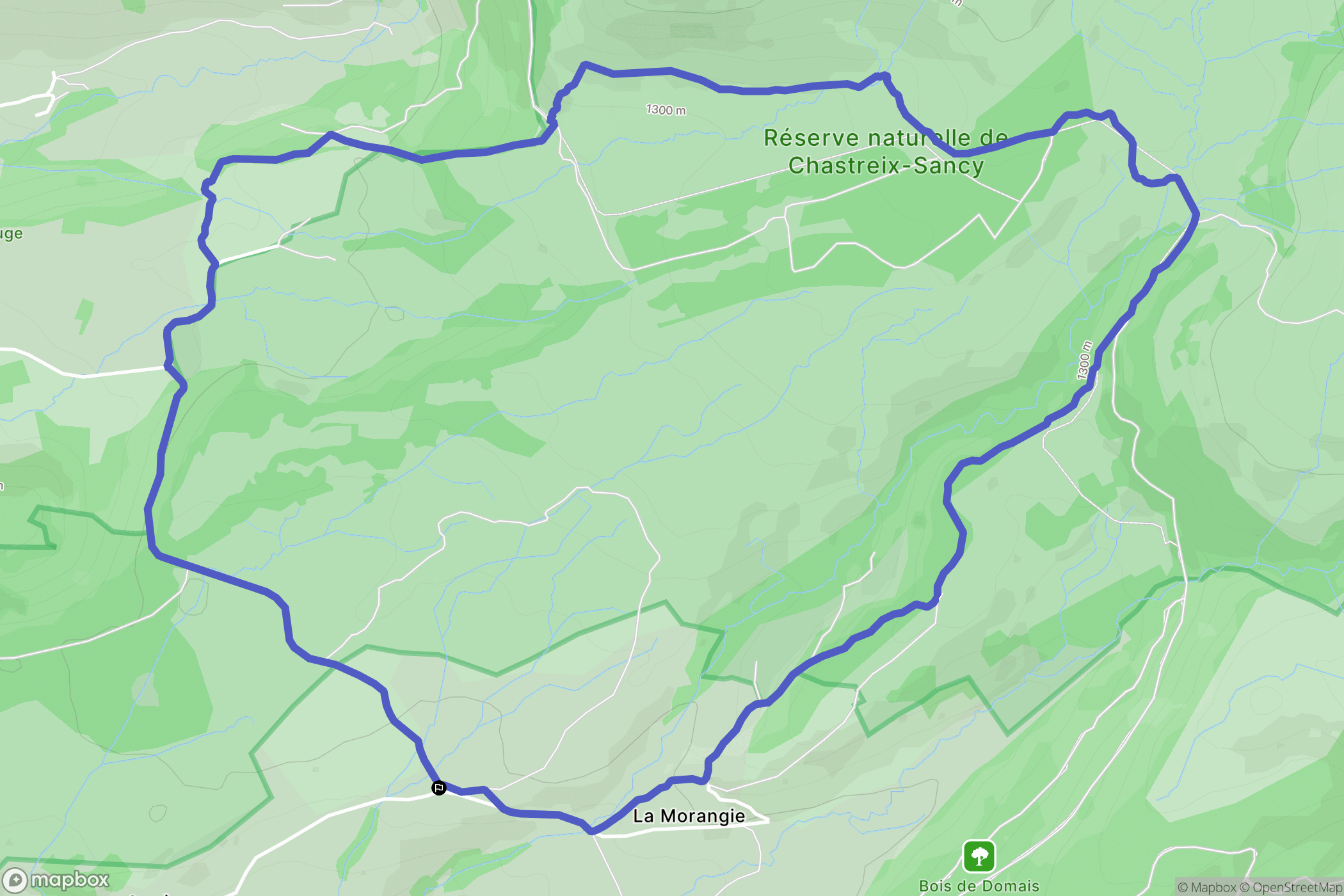 Chastreix : carte du parcours de randonnée - France