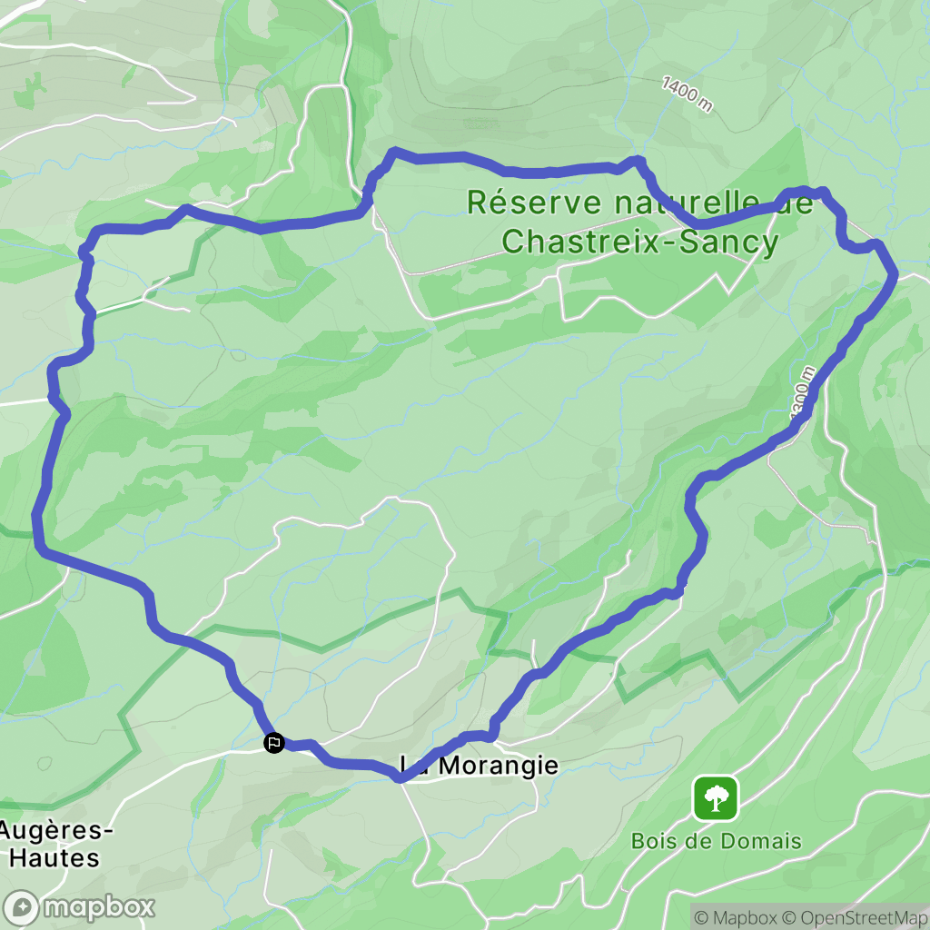 Chastreix : carte du parcours de randonnée - France
