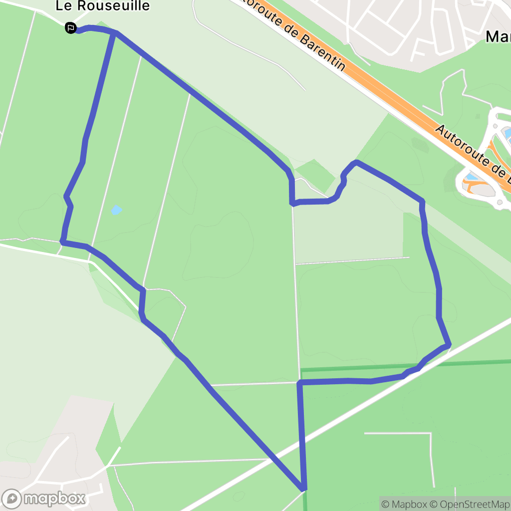 La Vaupalière : carte du parcours de randonnée - France