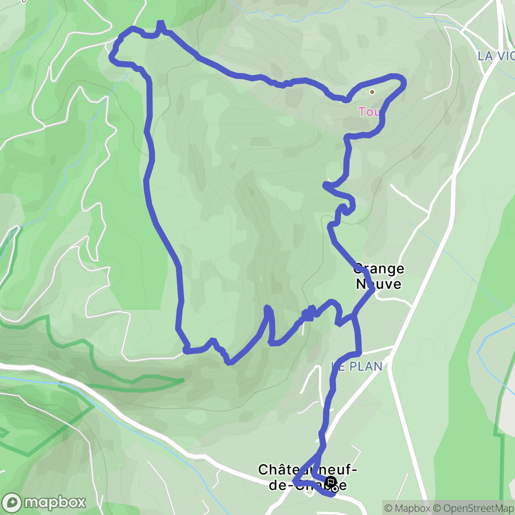 Val Buëch-Méouge : carte du parcours de randonnée - France